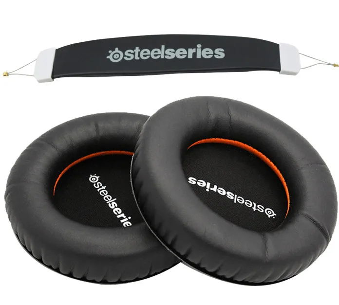 Аудио оголовье Подушка головная повязка колодки+ амбушюры для SteelSeries Siberia V1 V2 V3 Призма игровые наушники гарнитуры - Цвет: Black