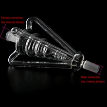 1 шт. 14 мм laxury наргиле для курения табачного масла коллектор высокого кальян черная Патока catcher стекло кальян разъем металлический кальян адаптер