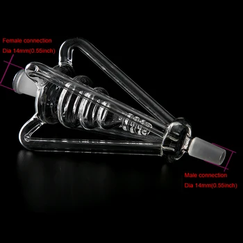 

1 Pc 14MM Luxury Narguile Smoking Tobacco Oil Collector High Quality Molasses Catcher Glass Hookah Metal Shisha Adapter