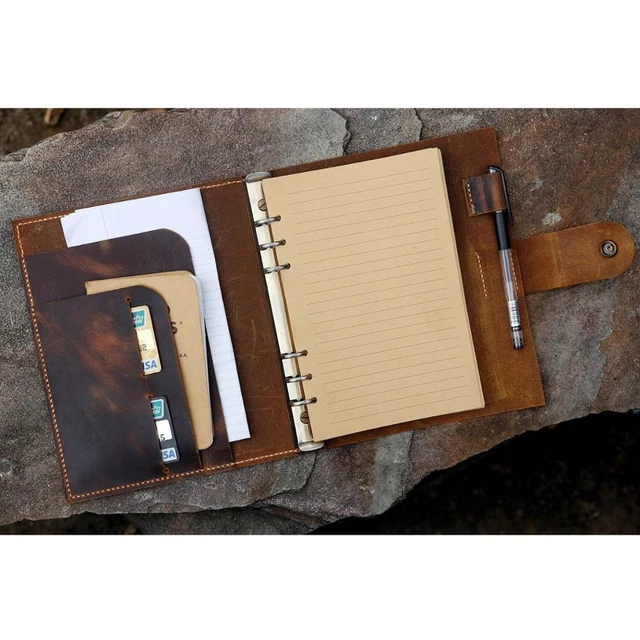 Carnet de notes rechargeable en cuir - Unique et personnalisé