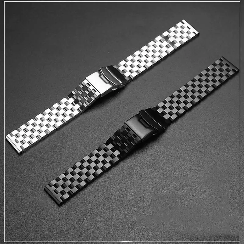 18 20 22 24mm Solide Voll Edelstahl Armband Für Seiko/Rolex Uhr Männer Business Watch Zubehör Doppel lock Schnalle – Detail 8