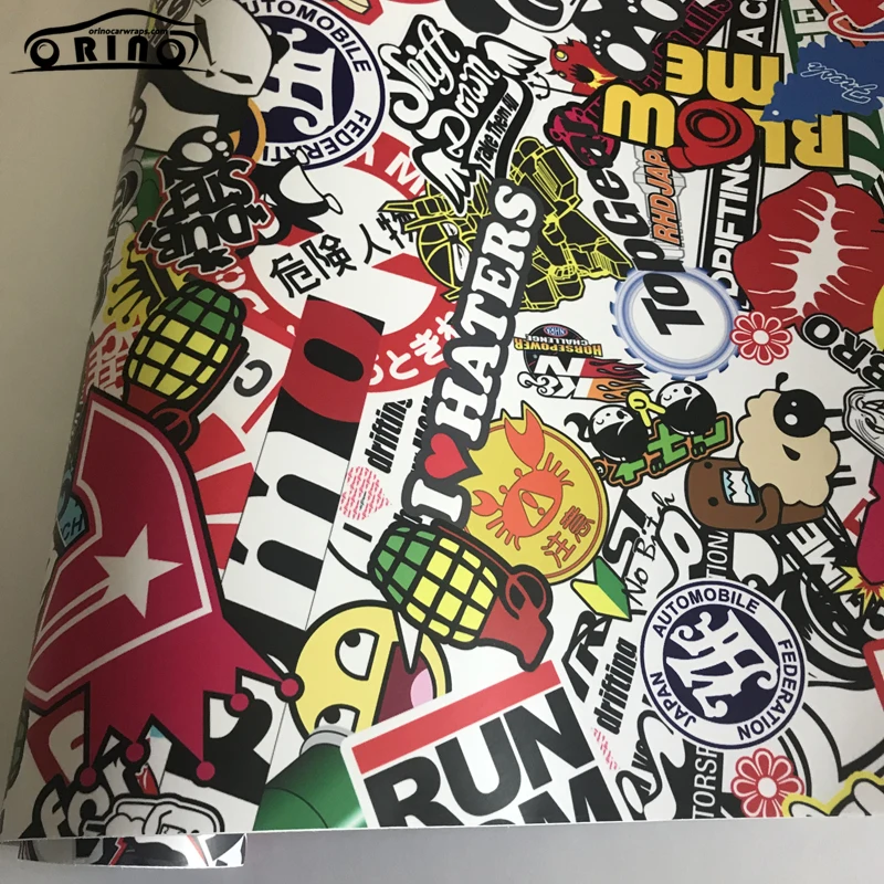 JDM Cartoon Sticker Bomb Viny Film Wrap-1