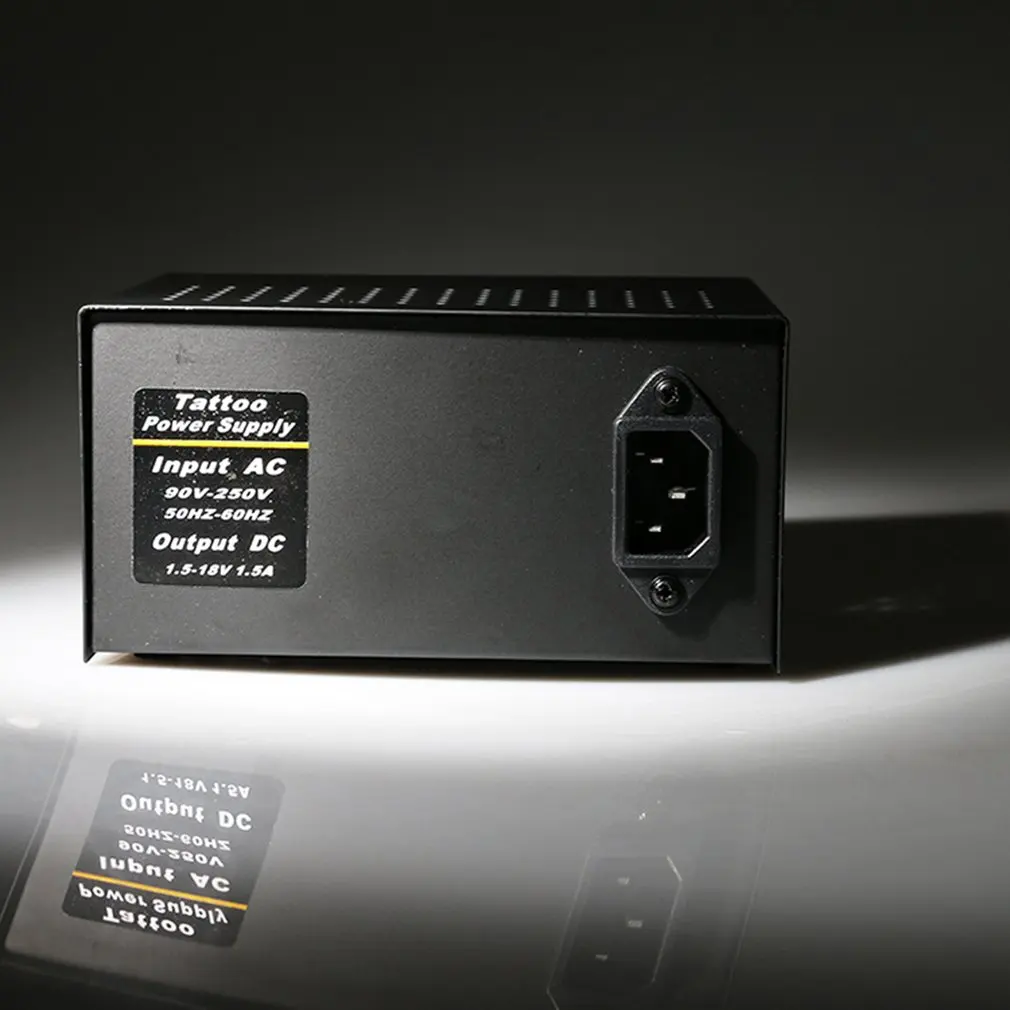 Черный регулятор Оборудование для татуировки Переключатель татуировки машина питания Двойной источник питания пористый ЖК-дисплей