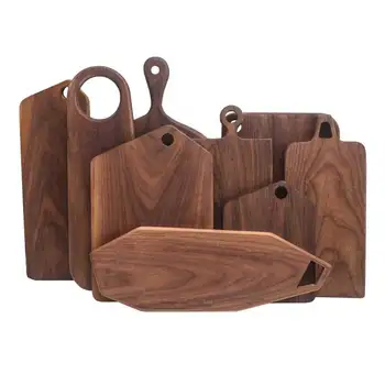 

2019 Black Walnut Whole Wood Kitchen Cutting Board Solid Wood Fruit Chopping Board Bread steak cutting Tray