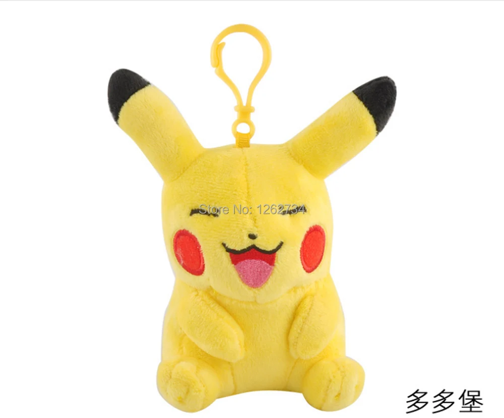 10/лот 9 видов стилей подлинный Пикачу Snorlax Charmander Squirtle wobbuffet Bulbasaur 10 см плюшевый брелок клип розничная торговля - Цвет: D