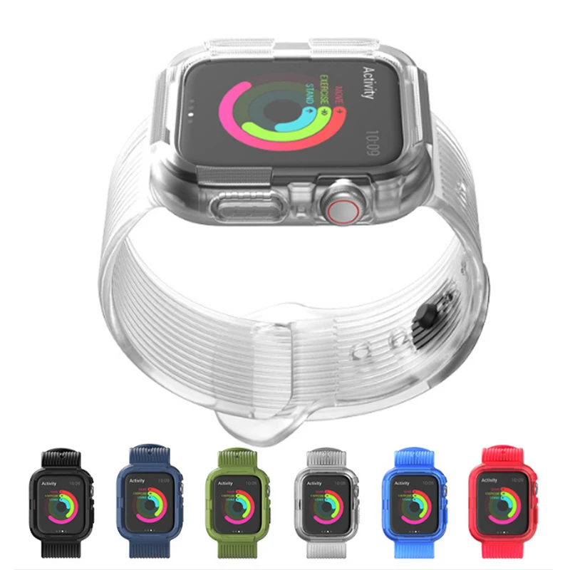 

Case+Strap For Apple Watch band pulseira apple watch 4 5 band 44mm/40mm iwatch band cover Sport wrist correa watchband bracelet