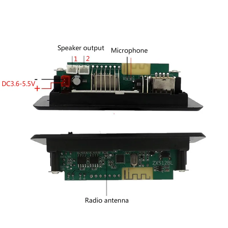 SOTAMIA MP3 Bluetooth 5,0 декодер плата стерео усилитель мощности аудио усилитель 5Wx2 AUX FM USB SD Поддержка WAV WMA FLAC декодирование