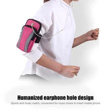 1 PCS Waterproof Running Phone Holder Pouch Bag Cell Phone Armband Case with Shoulder Strap for Fitness Gym Workout