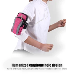 1 PCS Waterproof Running Phone Holder Pouch Bag Cell Phone Armband Case with Shoulder Strap for Fitness Gym Workout