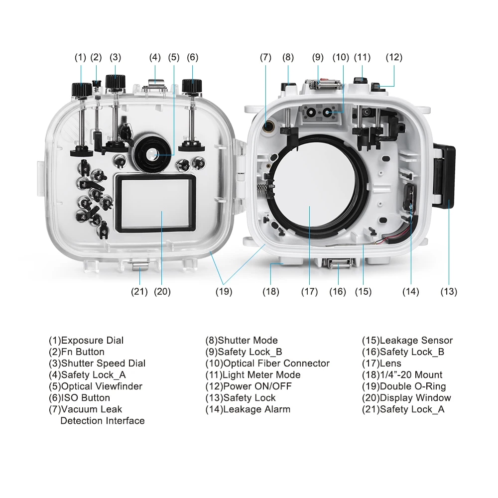 130 футов/40 м водонепроницаемый корпус для подводной камеры чехол для дайвинга для Fujifilm X-T3 Fuji XT3 FP.1 камера сумка чехол