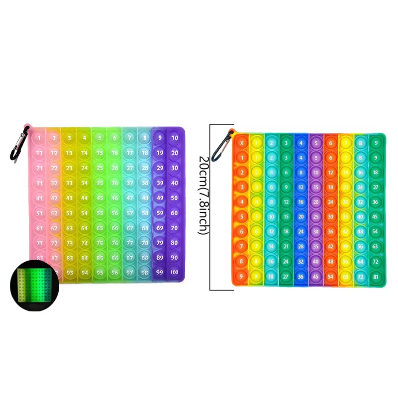 

Математические игрушки Монтессори, арифметика 1-100 9x9, таблица умножения, большой размер, пуш-пузырьки, учебные пособия, Обучающие игрушки, детский подарок