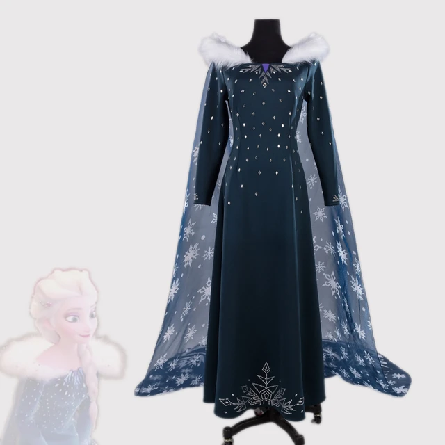 Robe De Princesse Reine Des Neiges Pour Adulte, Ensemble Complet