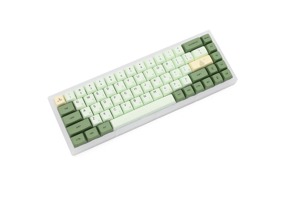 XDA-Matcha Green Tea Keycap Set, V2, PBT,