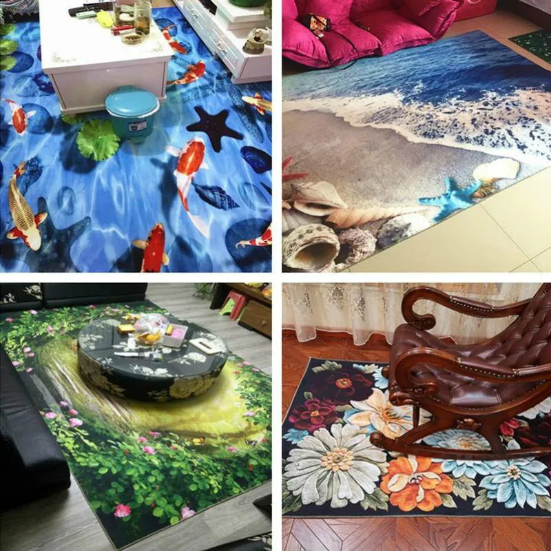 

Romantic Gasket Room Corridor Starfish Underwater World 3D Floor Mat Door Mat Simple European Submarine Creative Pattern Ground