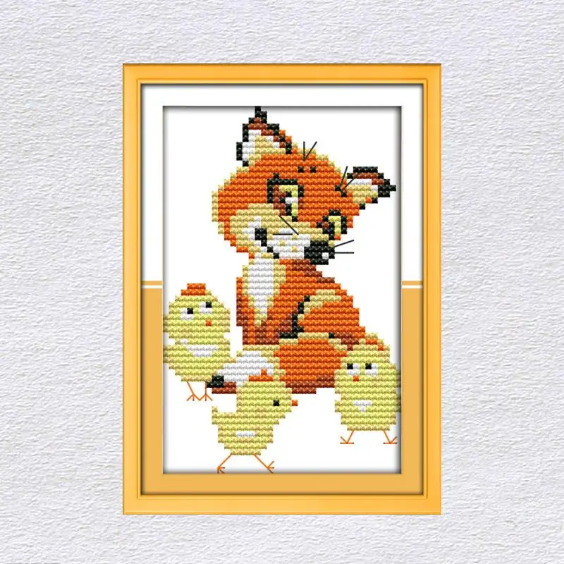 

Joy Sunday Cross Stitch Kit Printed Embroidery 11ct Stamped Needlework Cartoon Paintings for Children 14ct Counted Cross Stitch