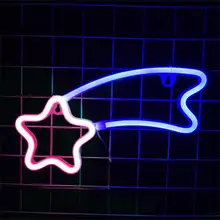 

Meteor Shape LED Neon Night Light Wall Art Sign Night Lamp Kids Room Decorative Night Light Wall Hanging Neon Lamp Home Decor