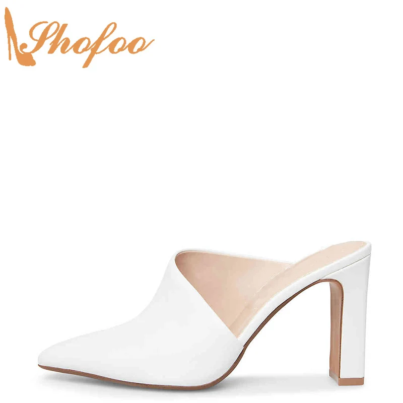 ladies white mules