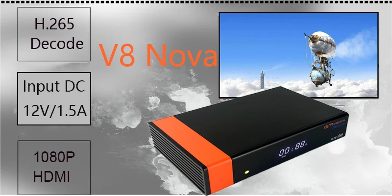 Freesat v8 nove 1 год бесплатно Испания cccam 7 линия Full HD Интеллектуальный спутниковый приемник DVB-S2 USB 2,0 DC12V/1.5A Gtmedia V8 Nova tv Box