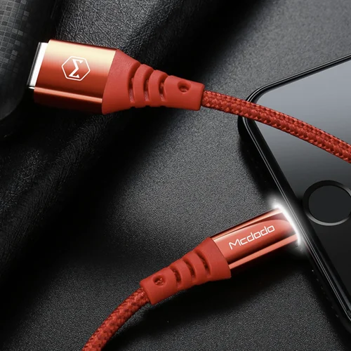 Красный MCDODO USB кабель для iPhone XS MAX XR X 8 7 6 5 6s Plus Кабель для быстрой зарядки кабель для зарядки мобильного телефона USB кабель для передачи данных - Цвет: Красный