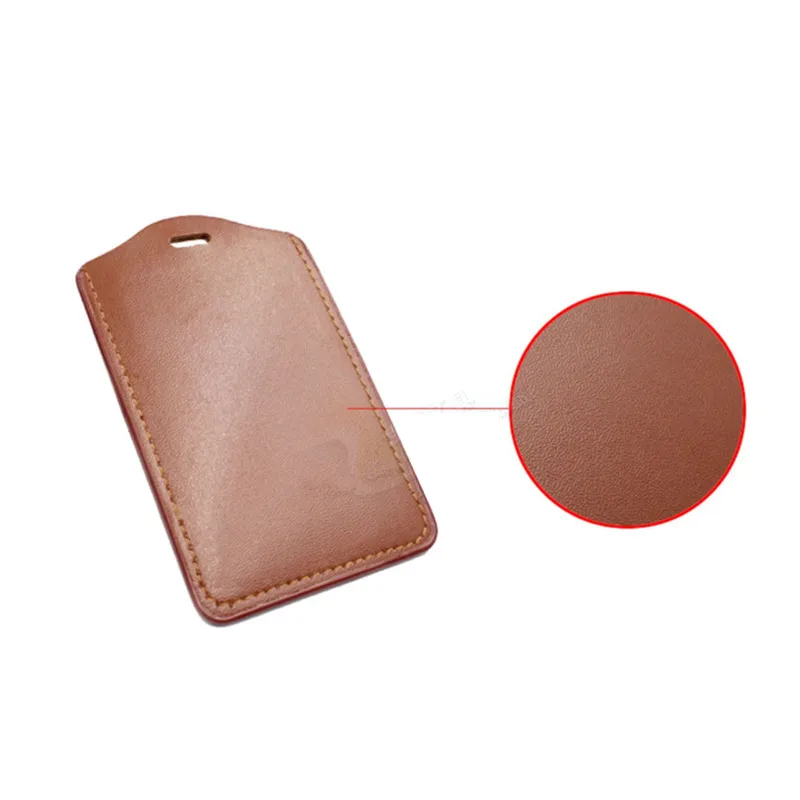 Simple Business Card Holders Women Men ID Badge Holder Fashion Pu Cards Cover Worker Identity Case Lanyard 10 Colors wallet card holder,card holder,business card holder