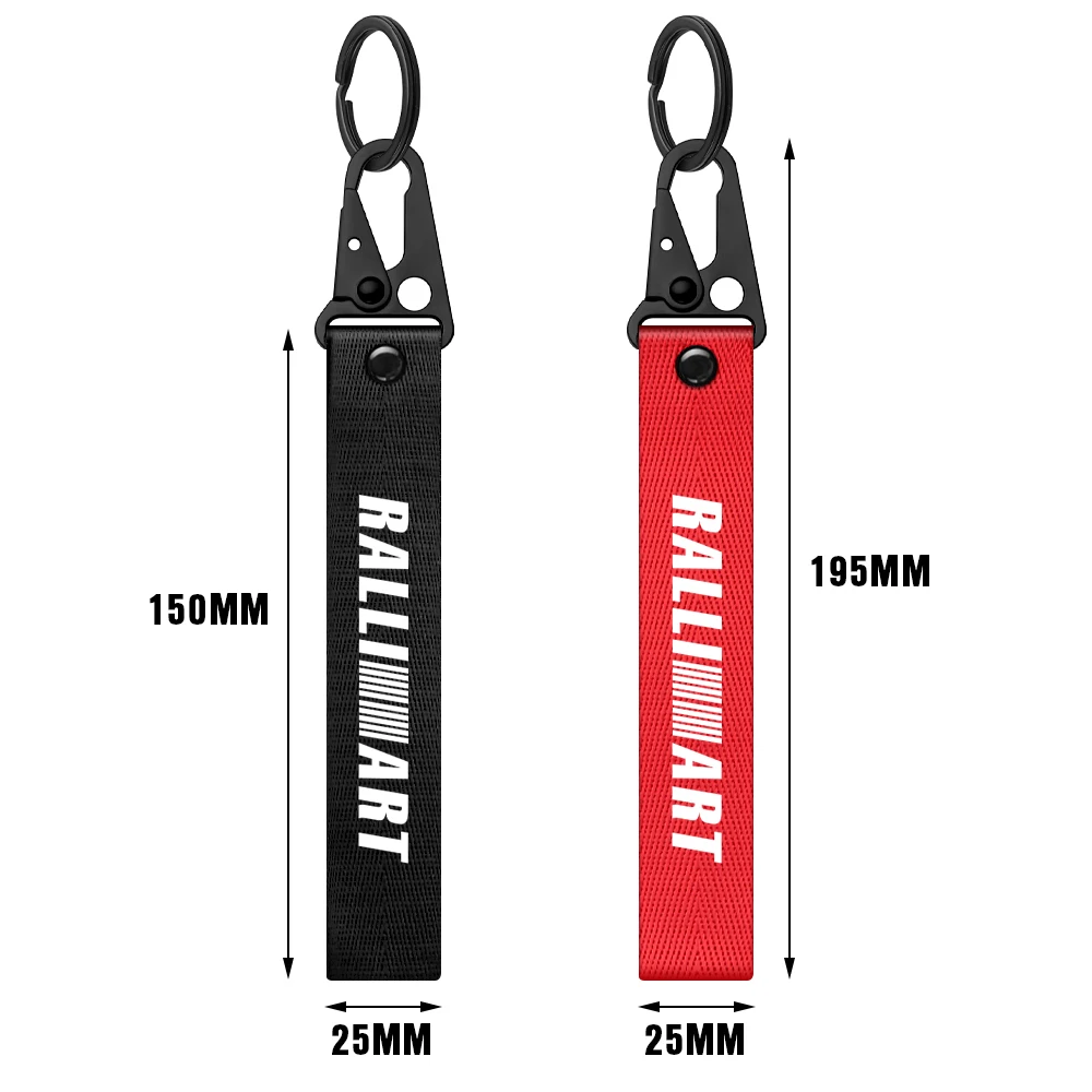 1Pc Car Keyring Security Clip On Heavy Duty Belt Key Clip Belt Keychain Key Accessories For Mitsubishi Ralliart Lancer Lancer EX