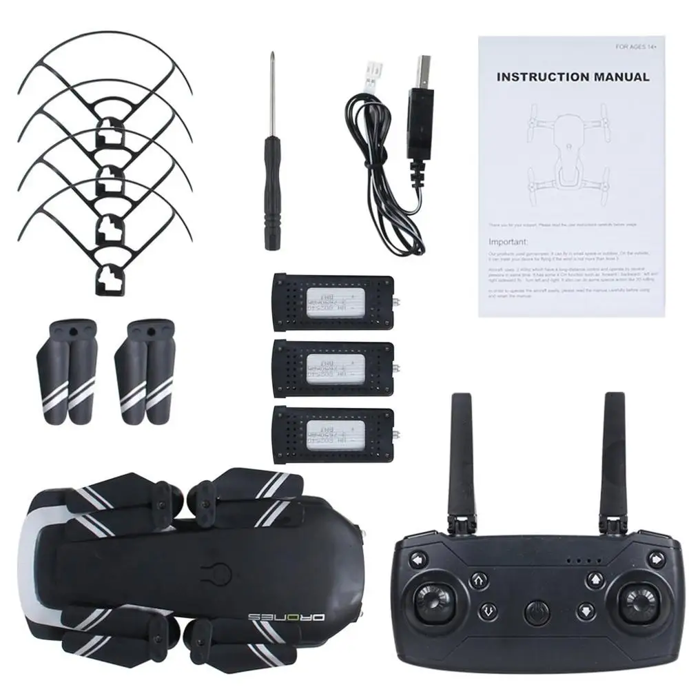 H2 2,4G складной мини RC селфи Дрон 30/200500/w 4KHD камера Wifi FPV Дрон с оптическим потоком позиционирования RC Квадрокоптер Дрон - Цвет: GB 4K 3B