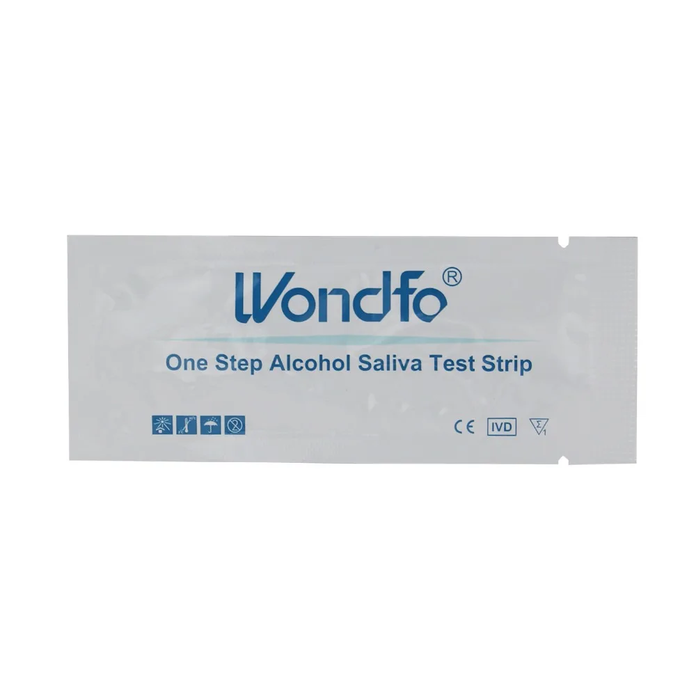 Wondfo спиртовые слюны тест-полоски 1 шт.-мгновенный домашний скрининг один шаг тест наборы более 99% точность раннее обнаружение