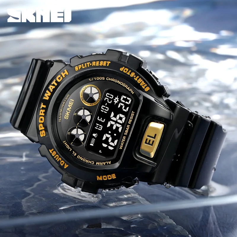 SKMEI New Sport Digital Men's Watches Fashion Waterproof Shockproof Juvenile Alarm Clock Electronic Wristwatch Relojio Masculino 2
