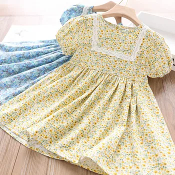 

2020 Summer Girls Lace Floral Dress Wholesale Children's Clothing