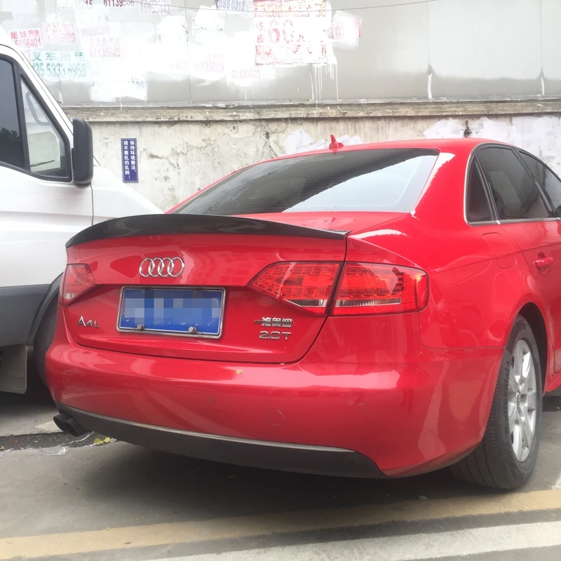 Для Audi A4 B8 B8.5 4 Двери Седан 2009 2012 HK стиль высокое качество карбоновое волокно заднее крыло крыша задний ящик декорированный спойлер