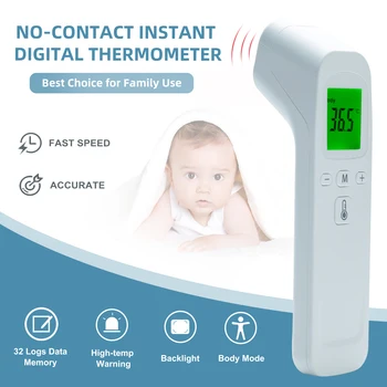 

Non Contact Infrared Forehead Thermometer for Adults Baby Objects Multifunctional Instant Reading with Digital LCD Display