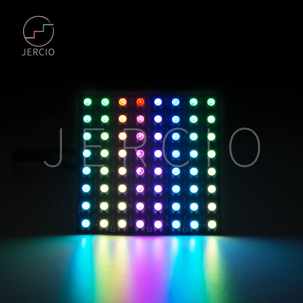 JERCIO 8*8/8*32/16*16 черный/белый PCB XT1511-RGB(аналогичный ws2812b) 256 серый уровень программируемый гибкий светодиодный панель пикселей