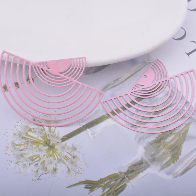 30pcs AB6412 32*45mm 황동 페인트 큰 팬 모양의 매력 얇은 펜던트 DIY 쥬얼리 귀걸이 결과