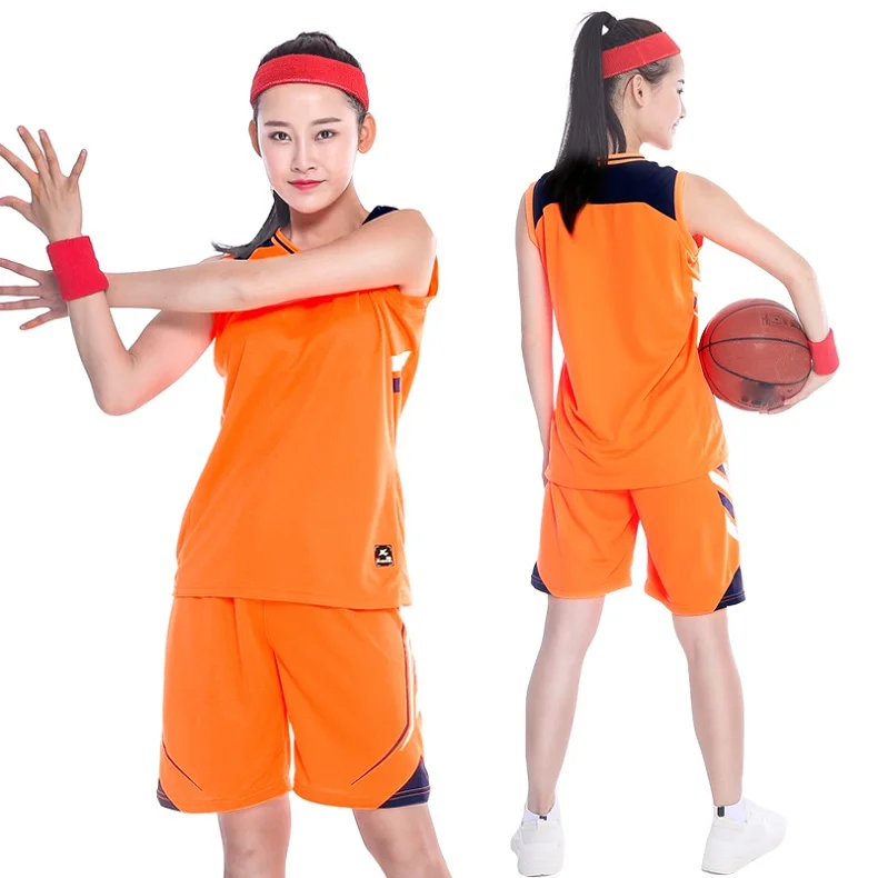 Новая Форма баскетбольная Женщины костюм колледж Спорт Баскетбол одежда леди шорты 2 шт обучение соревнований сервис Быстросохнущий