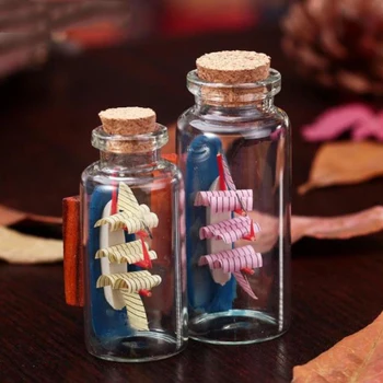 

Mini Clear Glass Bottle Wishing Bottle Vials Empty Glass Jars Weddings Wish Jewelry Sand Party Favors