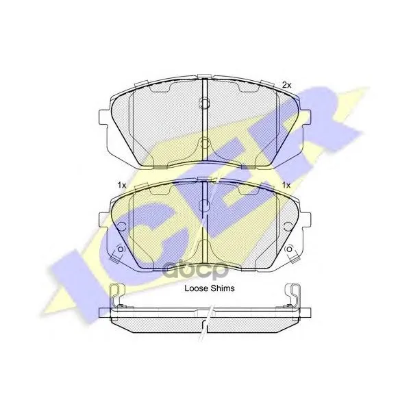 181826_колодки Дисковые Передние! Kia Carens 2.0cvvti/2.0crdi 06 Icer 181826 Icer арт. 181826