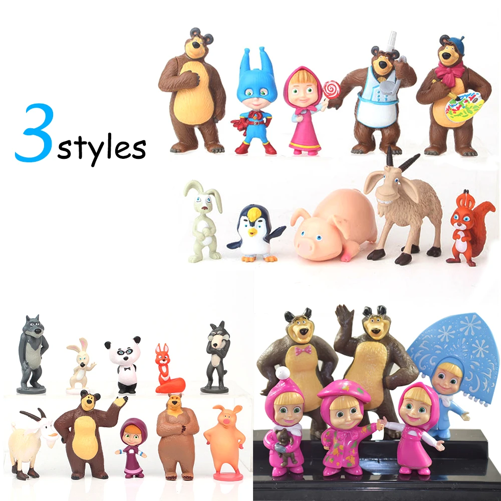 masha and bear toy set