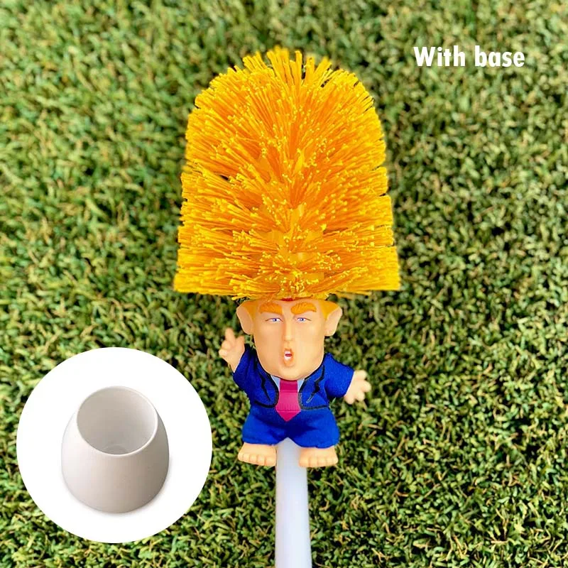 Style A With base «Лучшее» 1 шт. Дональд Трамп унитаз щетка Забавный кляп подарок Туалет отличный снова 889 - Цвет: Style A With base