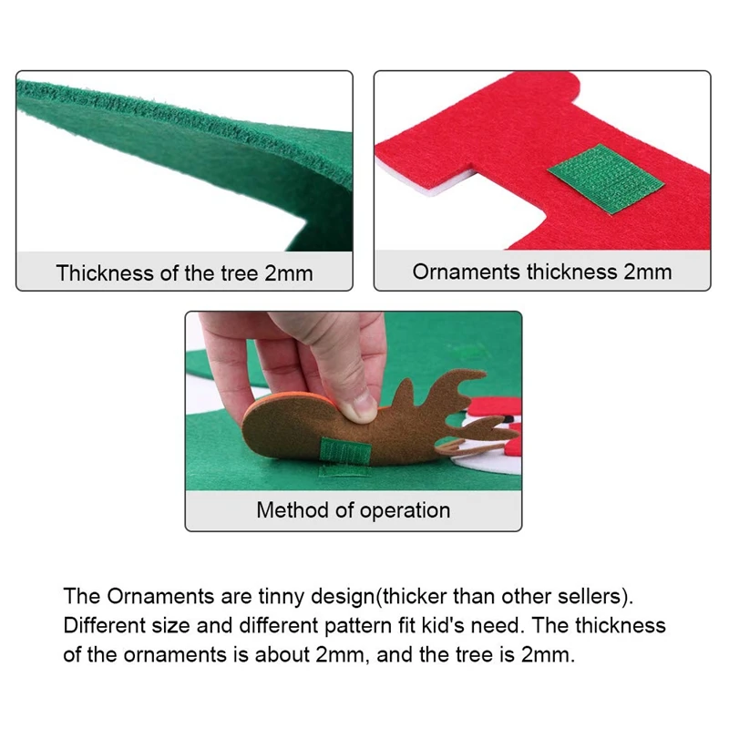 Войлочная Рождественская елка для детей 3.2Ft Diy Рождественская елка с малышами 18 шт. украшения для детей рождественские подарки Висячие двери дома