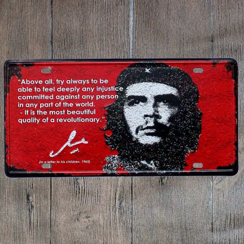Че Guevara знаки олова Винтаж металлической бляшкой плакат на стену в стиле ретро паб декоративное украшение декорация для домашнего декора 15x30 см