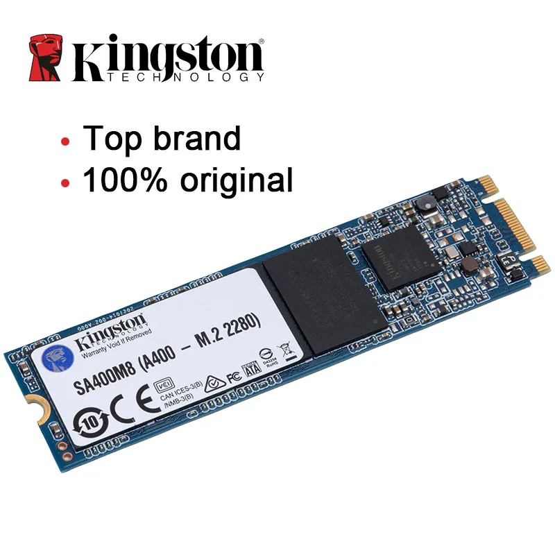 Kingston A400 SSD M2 Nvme Sata Внутренние твердотельные накопители 120g 240g 480g жесткий диск для ноутбука Настольный Pcie M.2 SSD Nvme 2280 ssd m2