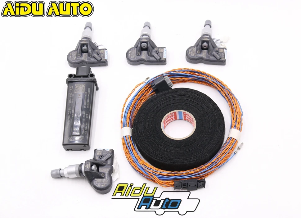 Система давления в шинах TMPS 2 TPMS для Audi A6 C7 PA Faceift 5Q0 907 275B & 7P6 273 N 1 комплект|Кабели