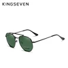 KINGSEVEN Authentic Vintage Sunglasses Men Polarized Women Hexagon Sun Glasses Stainless Steel Lunette De Soleil Femme N7748 ► Photo 3/6