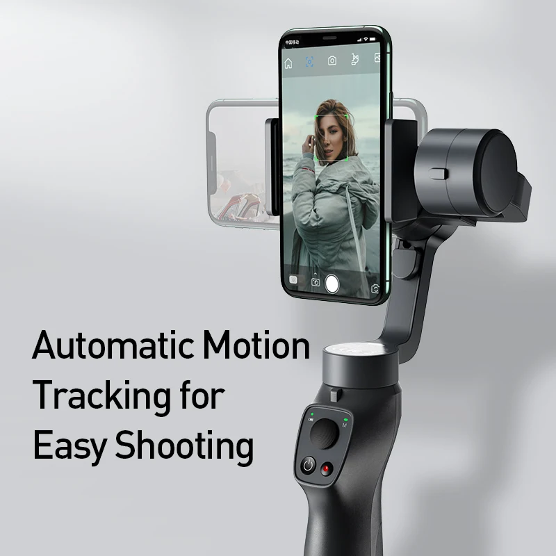 Baseus Handheld Gimbal Stabilizer 3-Axis Wireless Bluetooth Phone Gimbal Holder Auto Motion Tracking  foriPhone Action Camera