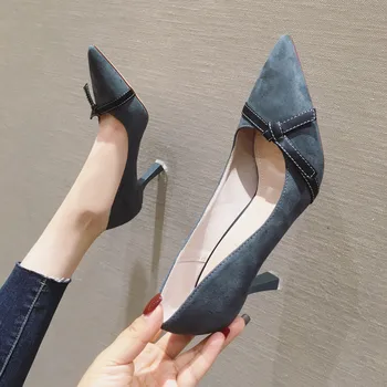 

Pumps Women High Heels 7.5 cm Female Shoes Shallow Mouth Pointed Toe Thin Heels Fashion Women Party Shoes