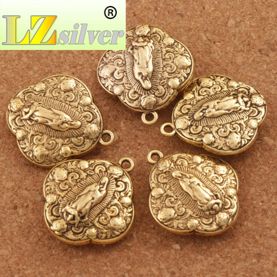 20pcs Nuestra Senora De Metal Our Lady of Guadalupe Charm Beads Pendants L1789 Fashion Jewelry Findings Components