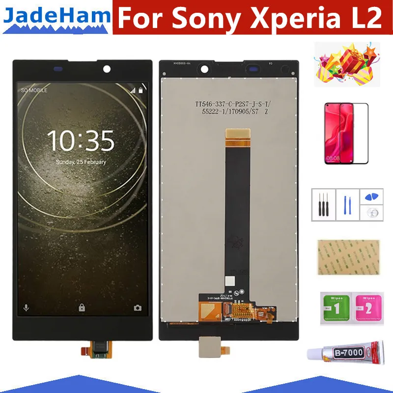 

Mobile Phone LCD Screen LCD Screen and Digitizer Full Assembly for Sony Xperia L2(Black) LCD Screen