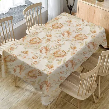 

Cotton Linen Table-Cloth Color Flower Tablecloth Kitchen Decorative Table-Cover Tropical Green Leaves Picnic Dining