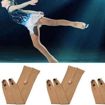 

Women High Waist Tights Fitness Soft Lingerie Stockings Breathable Thickened Seamless Ice Skating Full Foot Elastic Sports