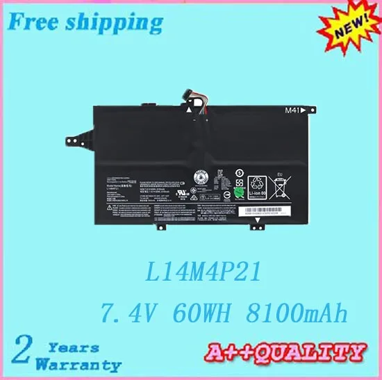 Черный Аккумулятор для ноутбука lenovo L14M4P21 L14L4P21 L14SLP21 батареи